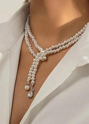 Намисто колье чокер на шию перли