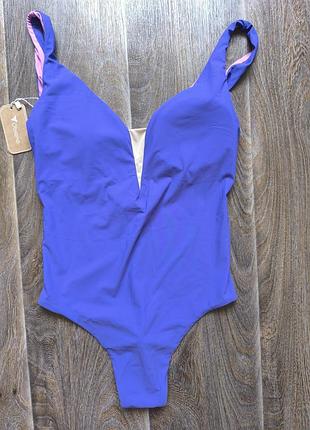 Obrana, стильный двусторонний слитный купальник в спортивном стиле s,м, л, хл