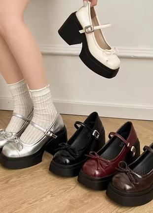 Туфлі лолі каблуки гранж панк  босоніжки y2k dollskill