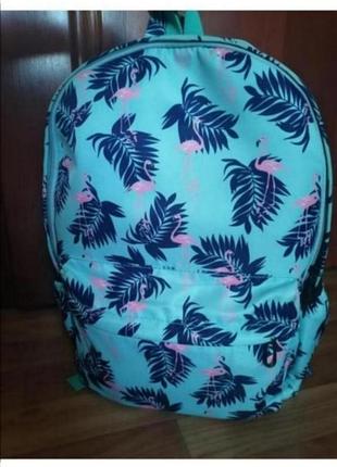 Рюкзак вместительный с фламинго