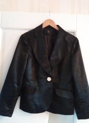 Шикарный черный костюм пиджак+юбка+брюки+капри размер l/48.2 фото