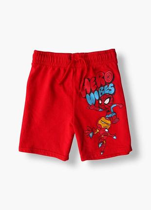 Шорти для хлопчиків червоні з принтом із легкої толстовкової тканини, людина-павук marvel spider-man george 6-7 років