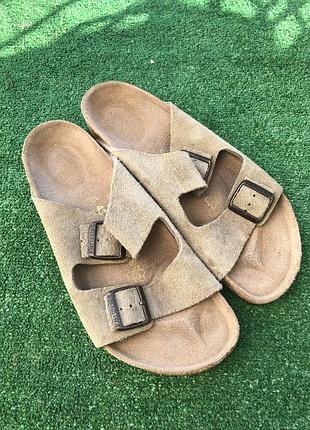 #b14 birkenstock arizona шльопанці оригінал замша 43р(28 см )