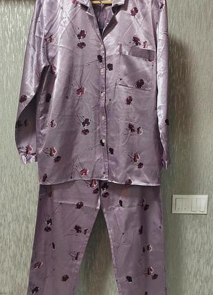 Пижама сатиновая, размер хл