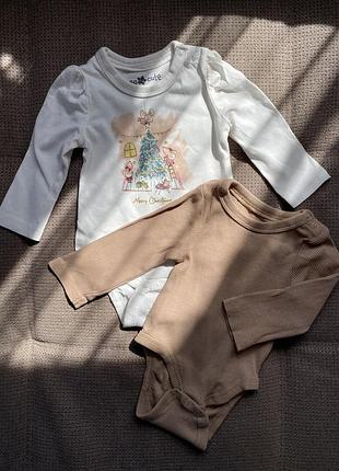 Красиві і стильні боді для дівчинки, 0-3 міс.