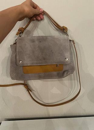 Сумка женская на ремешке замшевая