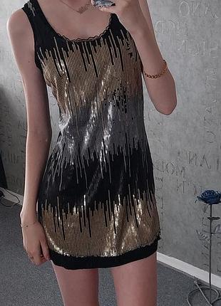 Вечернее итальянское мини платье, бренд неведомый, размер s/m