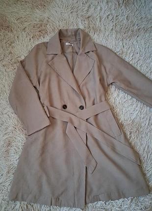 Тренч бежевий плащ