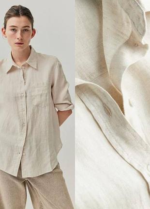Сорочка льняна бежева h&m розмір м