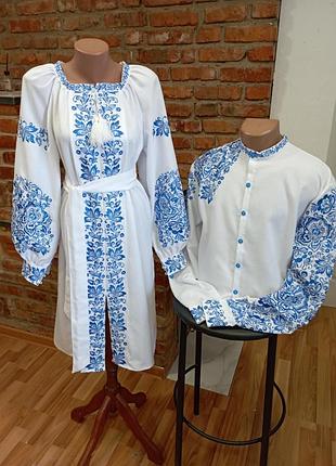 Вышитое рубашка платье