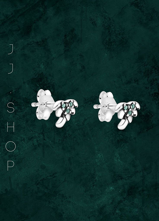 Серебряные серьги "моя пальма" pandora (пандора) 298544c01