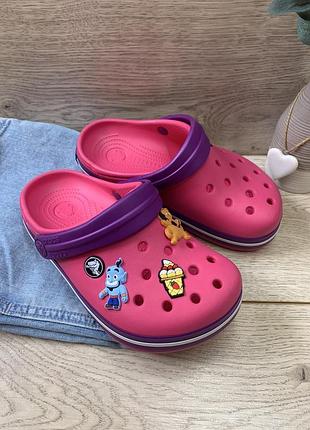 Яркие детские кроксы crocs crocband kids 204537-60о