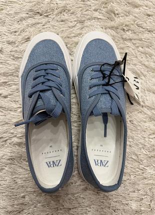 Джинсові кеди від zara 39 розмір 25 см нові 5