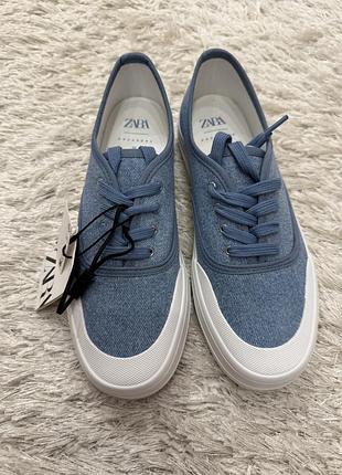 Джинсові кеди від zara 39 розмір 25 см нові 6