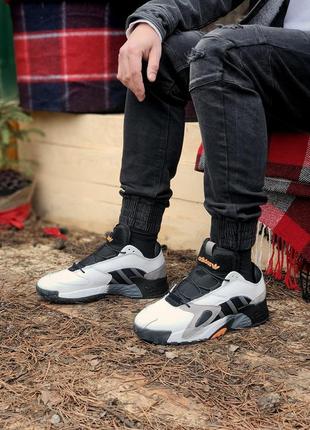 Зимние мужские кроссовки на меху adidas streetball белые (адидас стритболл, кросівки)4 фото