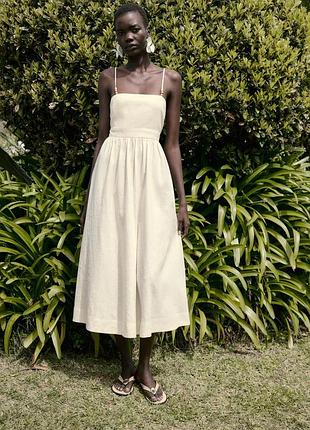 Сукня, сарафан з льону zara