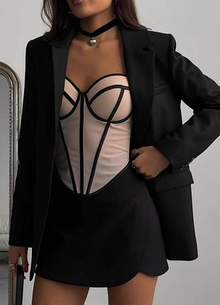 Костюм піджак спідниця шорти
