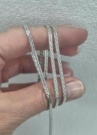 Срібний ланцюг колос 55см, унісекс, ланцюжок срібло 925