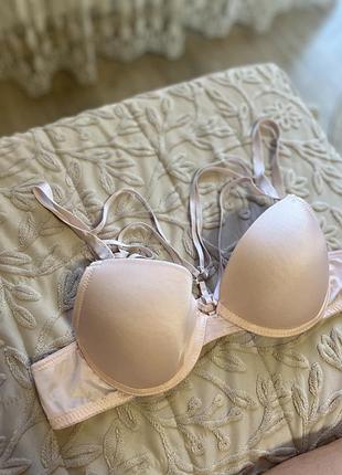 Бюстгальтер лифчик лиф с портупеей нежно розовый hm