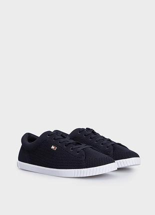 Женские темно-синие кеды flag lace up sneaker knit