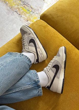 Кроссовки nike sb dunk low x louis vuitton grey black