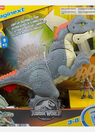 Jurassic world fisher-price спинозавр світ юрського періоду зі світловими ефектами, звуками та гризучими рухами