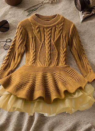 Вязаное платье 4-5 лет