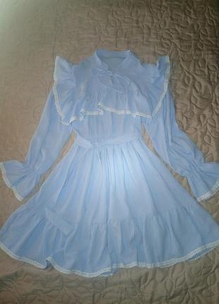 Платье, голубого цвета 152-158 р.