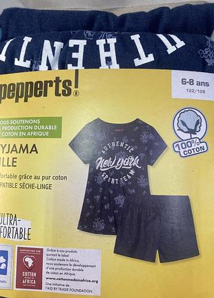 Бавовняна піжама для дівчинки, рр.6-8/122-128, 8-10/134-140