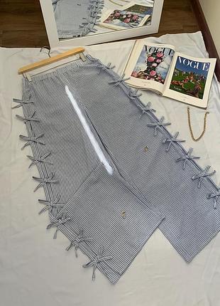 Штану у смужку із бантиками