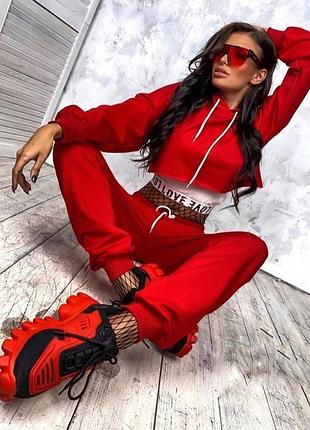 Топ❣️ крутий костюм трійка (топ+худі+джогери) найнижча ціна в інтернеті