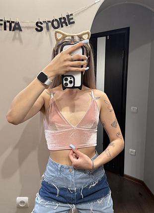 Топ велюровий корсетний - ххс-с