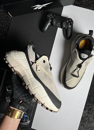 Мужские кроссовки reebok zig kinetica 2.5 edge x spyder beige black