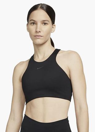 Чорний оригінальний топ, бра для занять спортом nike dri-fit