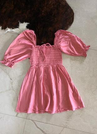 Сукня плаття  міні мини з рукавами буфами платье с рукавами буфами