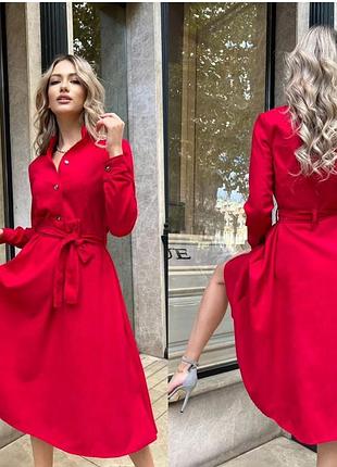 Червона сукня вельветова
