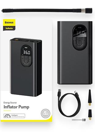 Универсальный беспроводной воздушный компрессор baseus черный