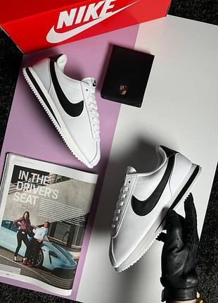 Женские кроссовки nike cortez w white black