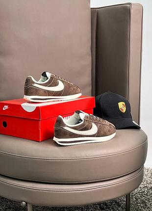 Женские кроссовки nike cortez w brown beige
