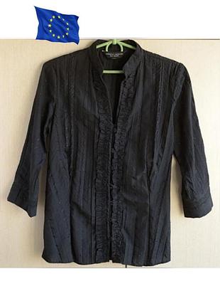 Блуза черная с отделкой dorothy perkins