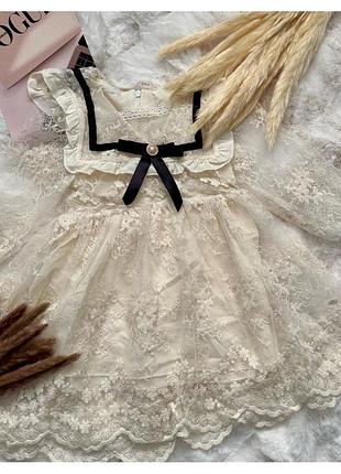 Платье для девочки с гипюром 5