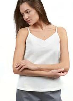 Молочная майка блуза в болевом стиле от h&amp;m