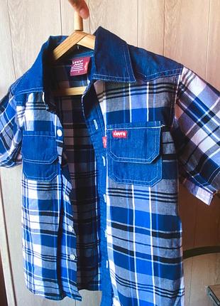 Рубашка в клетку на мальчика