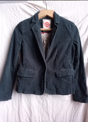 Тяжелый велюровый жакет white stuff с милой цветочной подкладкой