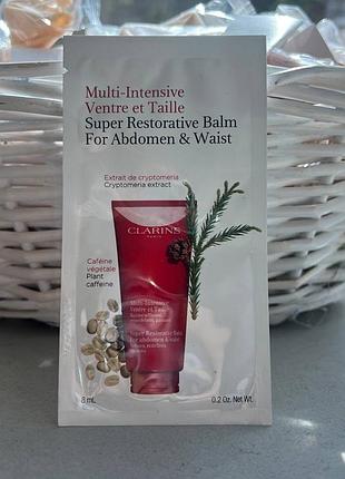 Оригінал пробник бальзам для схуднення clarins super restorative balm for abdomen and waist