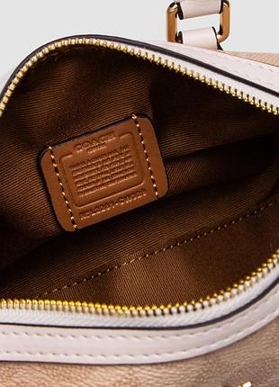 Шкіряна сумка міні сетчел 18см в канві co 10