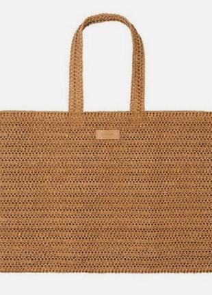 Burberry goddess weave natural paper straw tote shoulder bad🧡