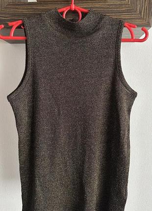 Топ з люрексом чорно-золотий, розмір м, бренду c&a