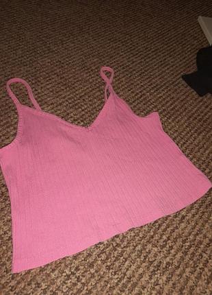 Топ розовый на подкатке