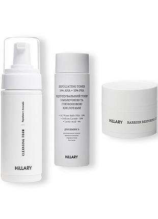 Набір для сухої шкіри обличчя + відлущувальний тонер 14% aha + 10% pна